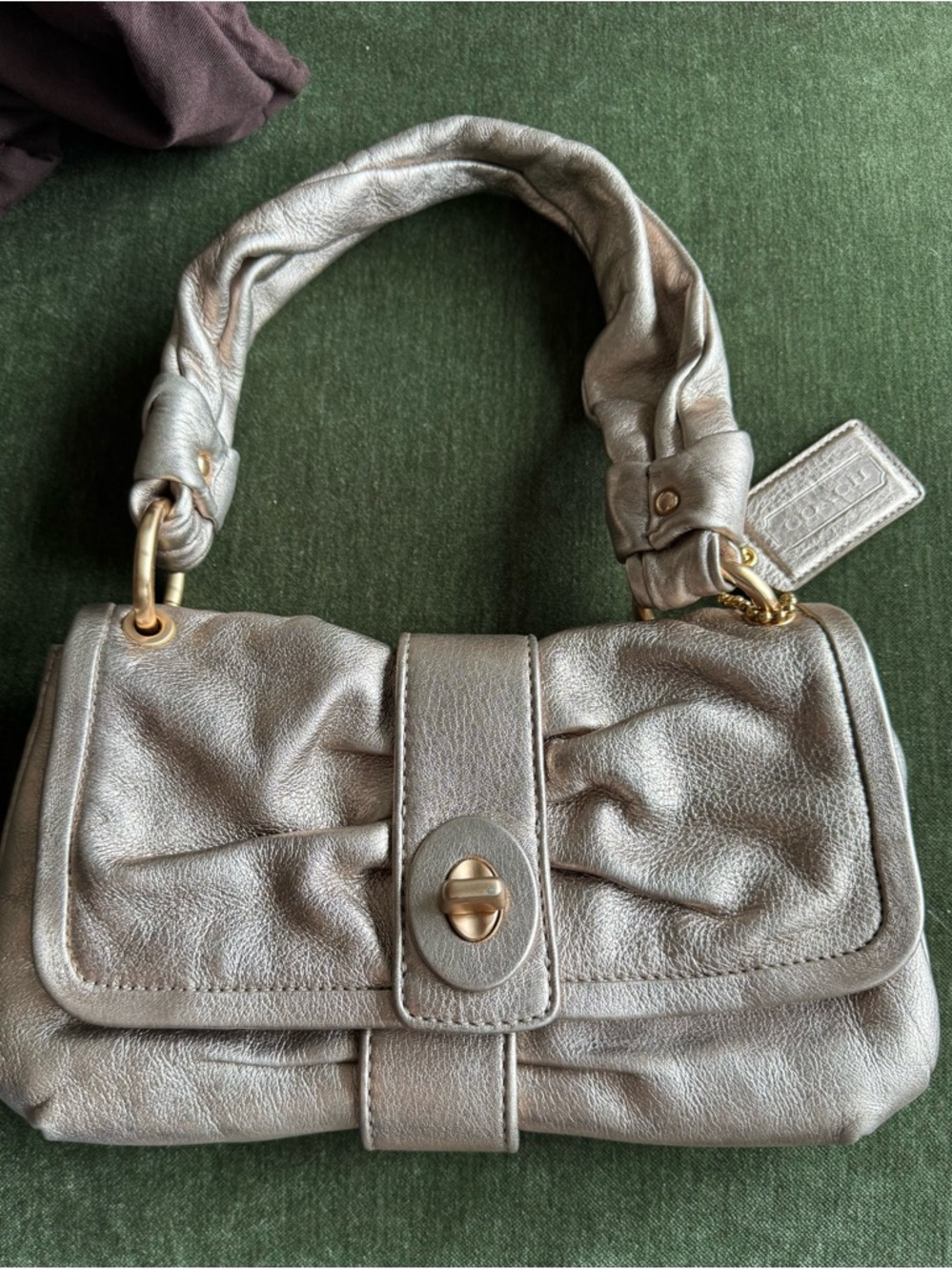 Coach Gold leather evening purse 
No A0969-13462
